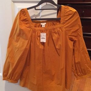 JCrew burnt gold top NWT